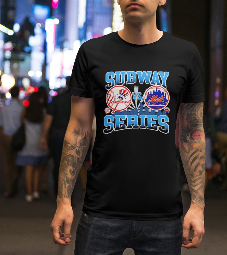 New York Yankees Vs Mets 2026 Subway Series Skyline T-Shirt