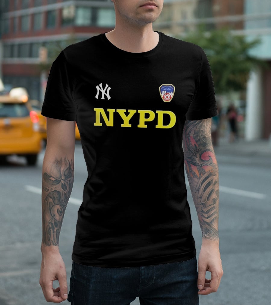 NYPD New York Yankees 2026 25th Anniversary 9 11 We Will Never Forget Remember Honor Unite 2 Sided T-Shirt