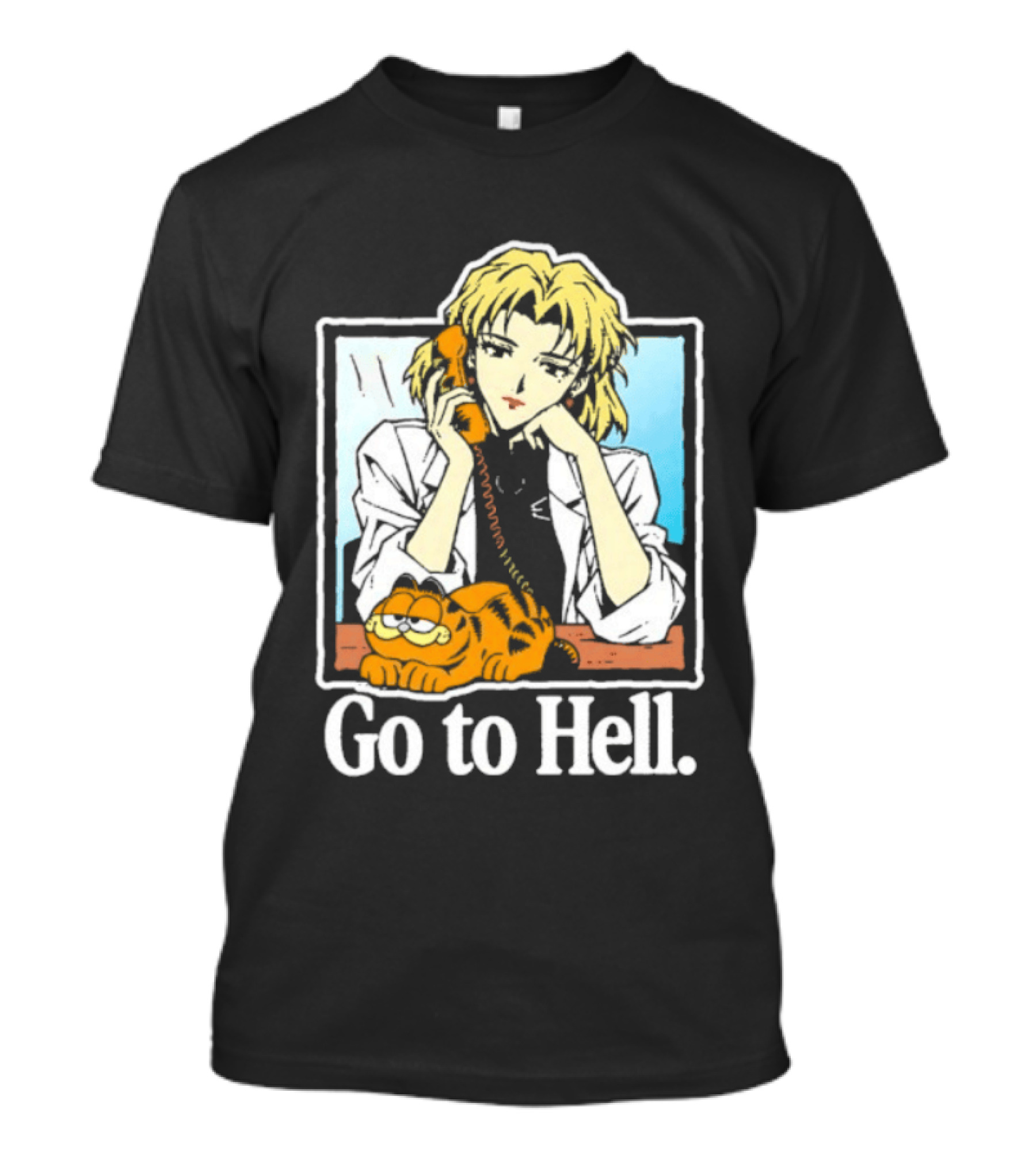 Ritsuko Akagi Go To Hell Neon Genesis Evangelion Cartoon T-Shirt