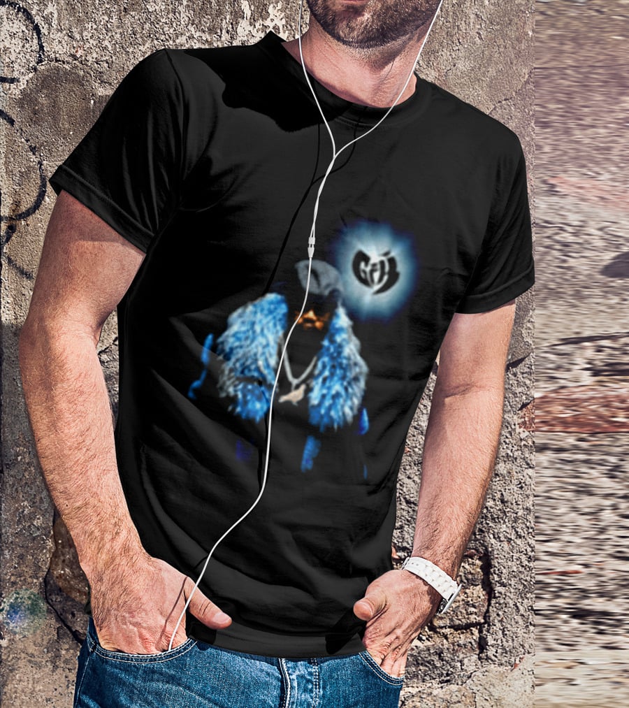 Staple Pigeon Store Staple X Ghostface Killah Collaboration With Wu Tang Clan Influence And Iconic Blue Fur Coat T-Shirt