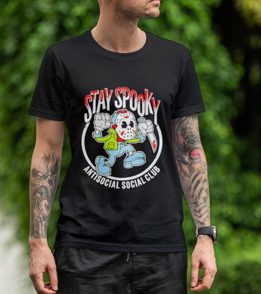 Stay Spooky Antisocial Social Club Jason Voorhees Halloween T-Shirt