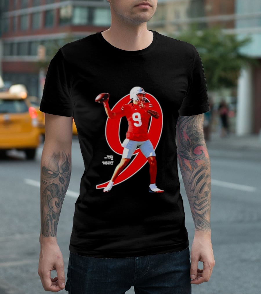 Ohio State Buckeyes Tavien St. Clair 9 NCAA Football Breakthrough Player T-Shirt