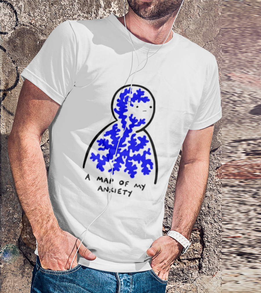 A Map Of My Anxiety Mental Health Awareness T-Shirt