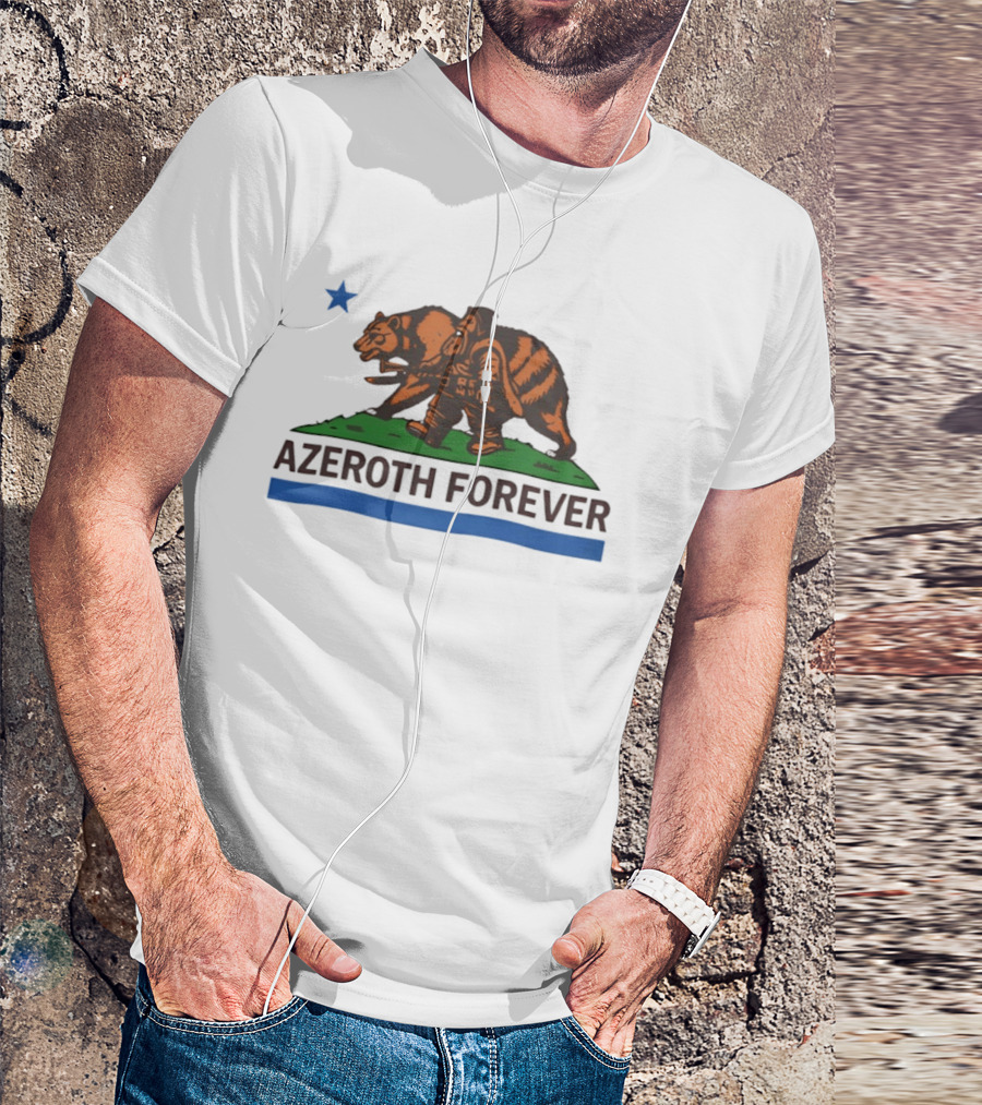 Azeroth Forever Smokey Bear Parody Walking Wilderness Hero T-Shirt