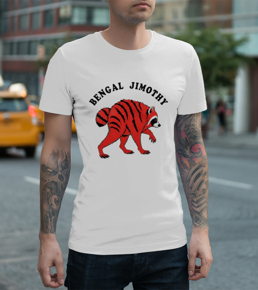 Cincinnati Bengals Bengal Jimothy Cartoon Raccoon T-Shirt