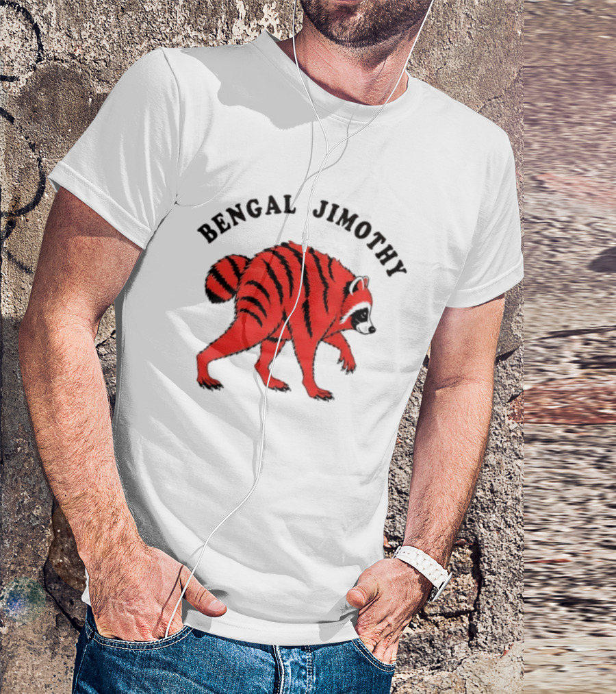 Cincinnati Bengals Bengal Jimothy Cartoon Raccoon T-Shirt