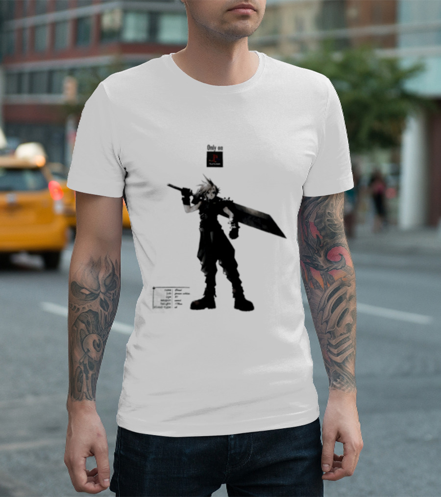 Cloud Strife Final Fantasy VII PlayStation T-Shirt