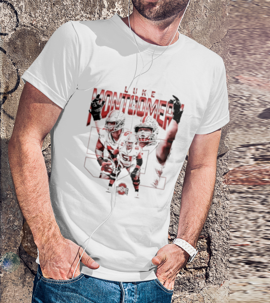 Luke Montgomery Ohio State Buckeyes 51 NCAA Football T-Shirt