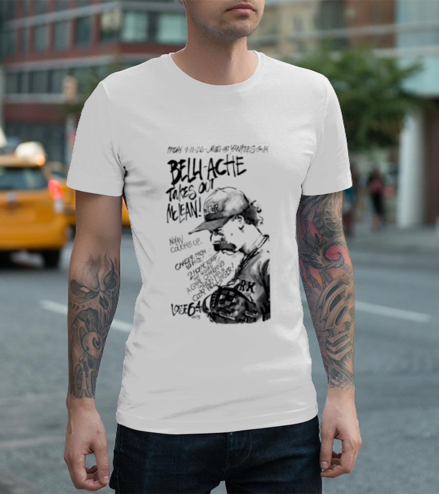 Belly Ache Takes Out McLean New York Mets Baseball T-Shirt