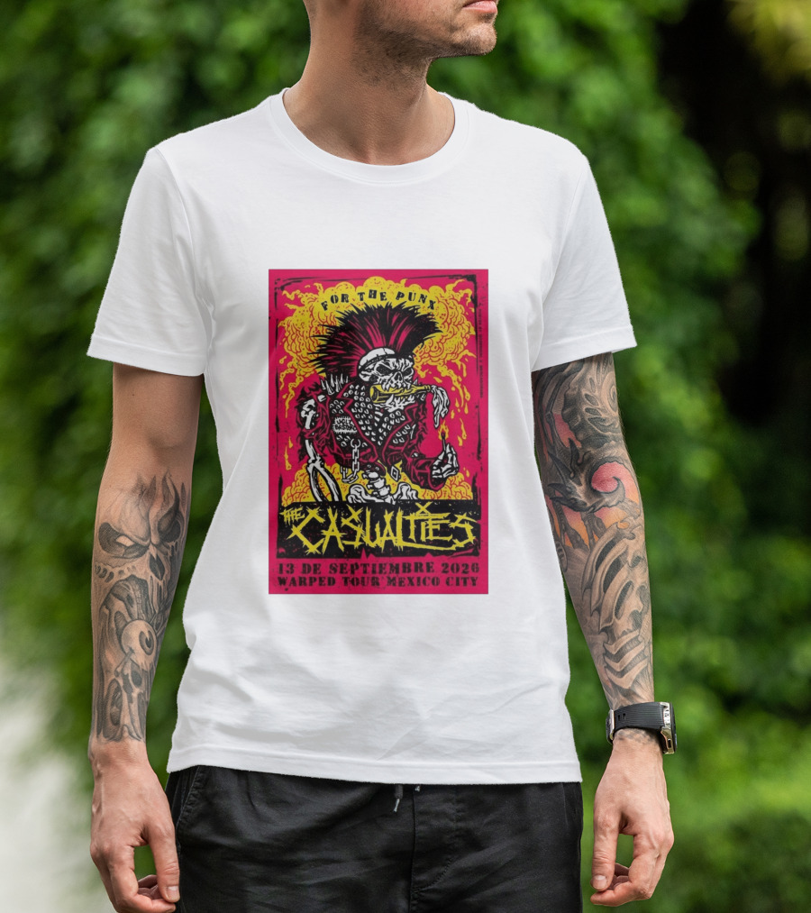 The Casualties Warped Tour Mexico City For The Punx 13 De Septiembre 2026 T-Shirt
