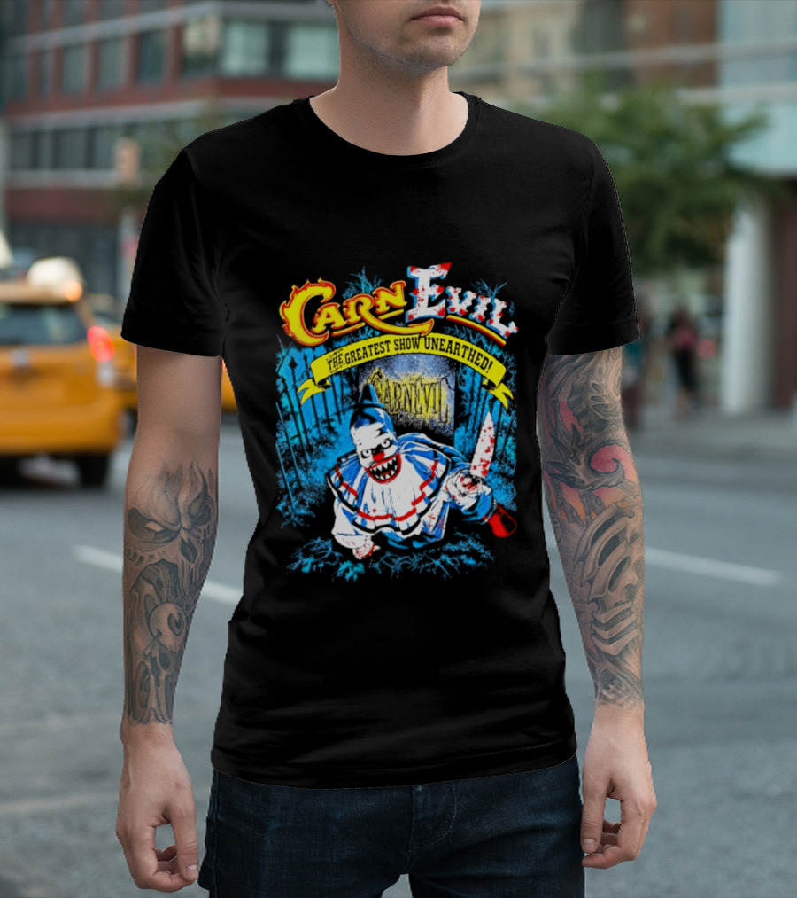 CarnEvil The Greatest Show Unearthed Creepy Clown Horror T-Shirt