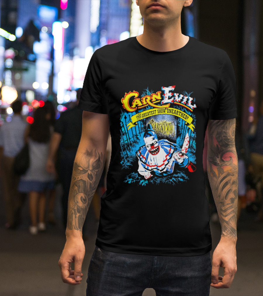 CarnEvil The Greatest Show Unearthed Creepy Clown Horror T-Shirt