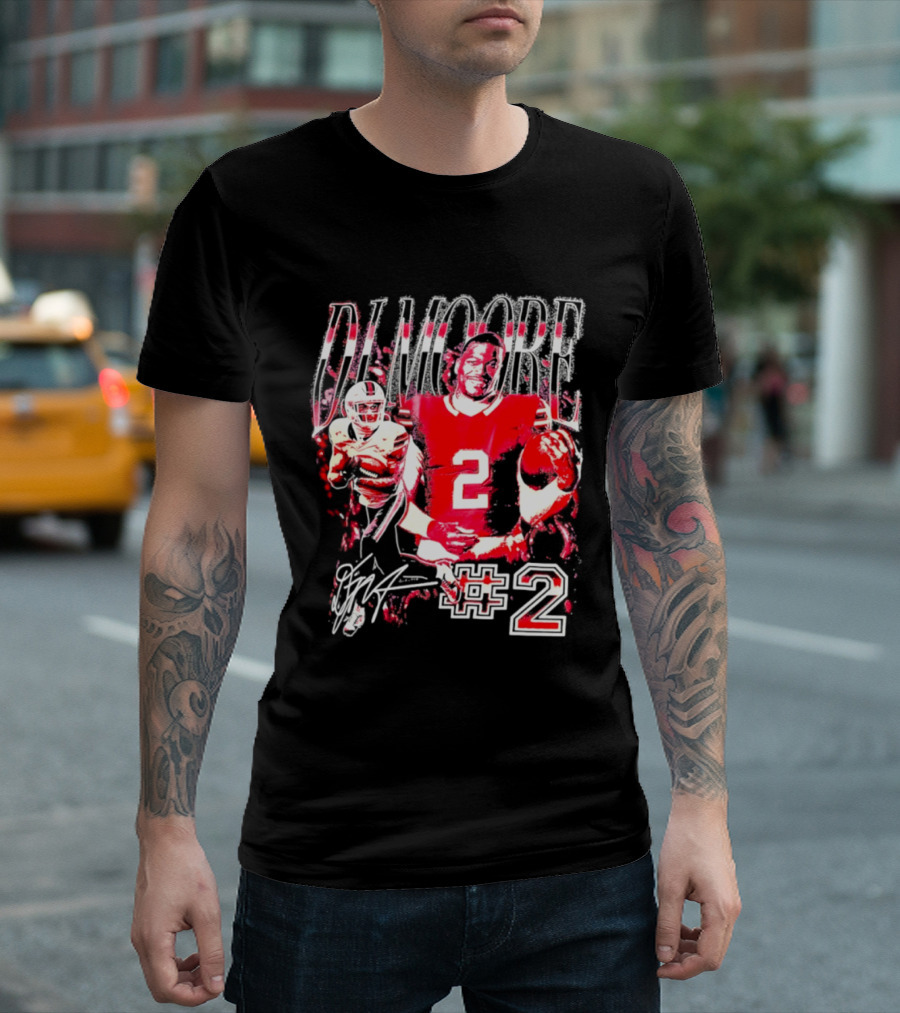 D. J. Moore #2 Buffalo Bills Football Player T-Shirt
