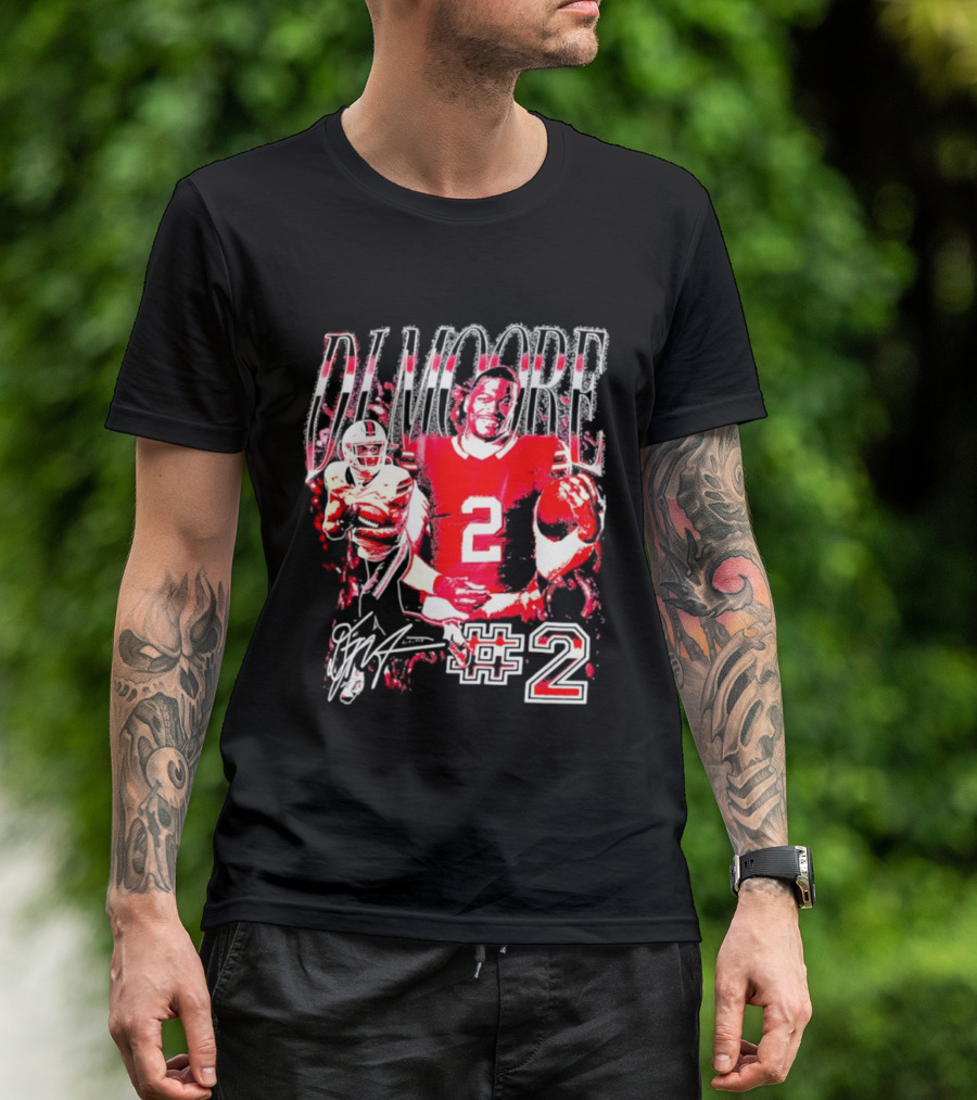 D. J. Moore #2 Buffalo Bills Football Player T-Shirt