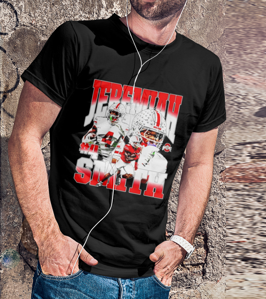 Jeremiah Smith Ohio State Buckeyes 4 NCAA Football Player T-Shirt