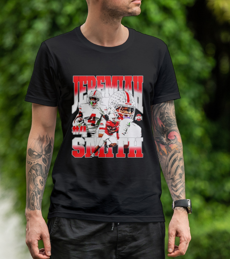 Jeremiah Smith Ohio State Buckeyes 4 NCAA Football Player T-Shirt