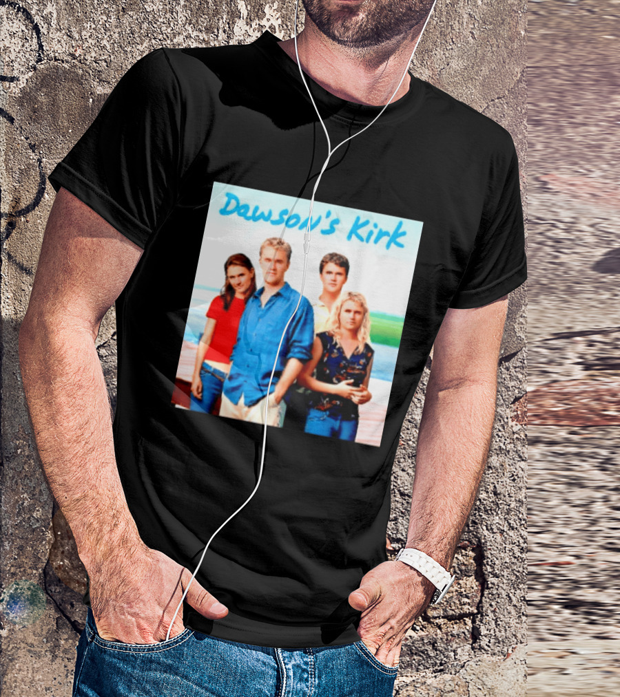 Dawson's Kirk 90s TV Cast Scenic Backdrop T-Shirt