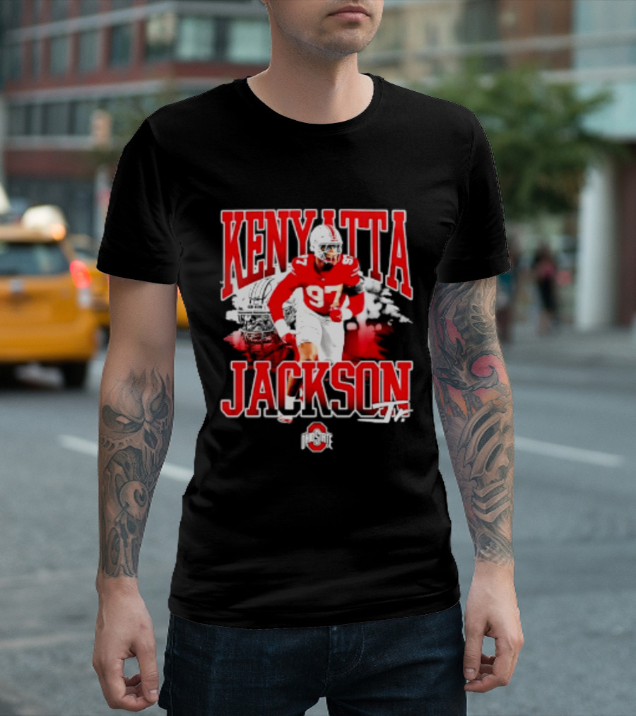 Kenyatta Jackson 97 Ohio State Buckeyes NCAA Football Player T-Shirt