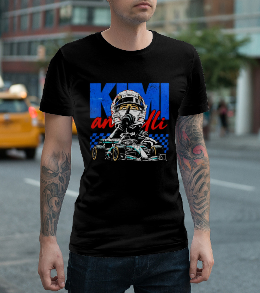 Kimi Antonelli F1 Racing Shhh Karting Racer Helmet T-Shirt