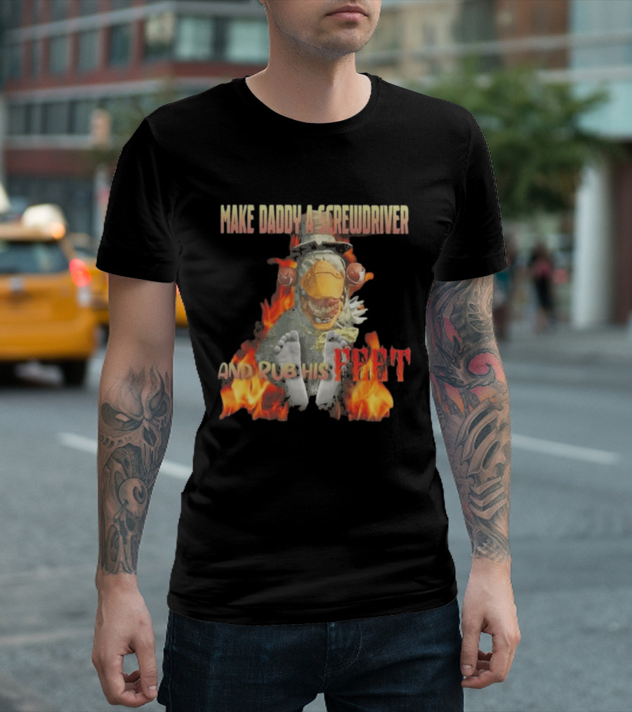 Dr Futterman Outlast Trials Make Daddy A Screwdriver And Rub His Feet Flaming Creature T-Shirt