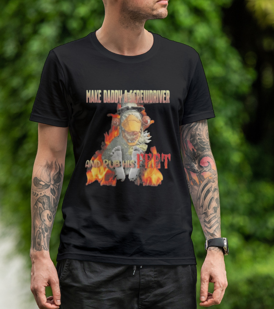 Dr Futterman Outlast Trials Make Daddy A Screwdriver And Rub His Feet Flaming Creature T-Shirt