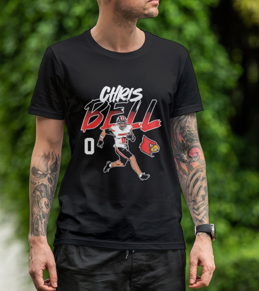 Chris Bell Louisville Cardinals Football 0 Pose T-Shirt