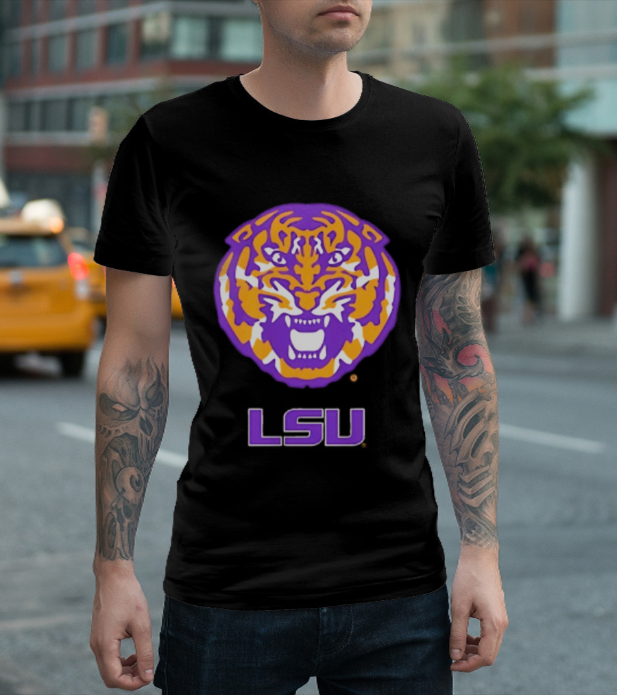 LSU Tigers NCAA Football Tiger Head T-Shirt