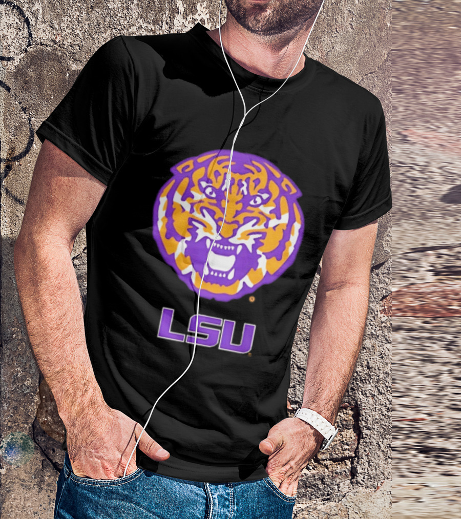 LSU Tigers NCAA Football Tiger Head T-Shirt