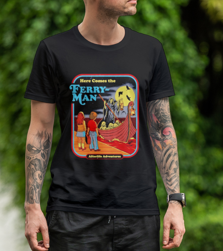 Here Comes The Ferry Man Afterlife Adventures Vintage Horror T-Shirt