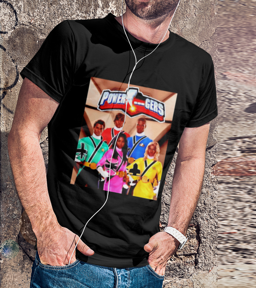 Power Rangers SPD Team Uniforms Super Sentai Action Figures T-Shirt