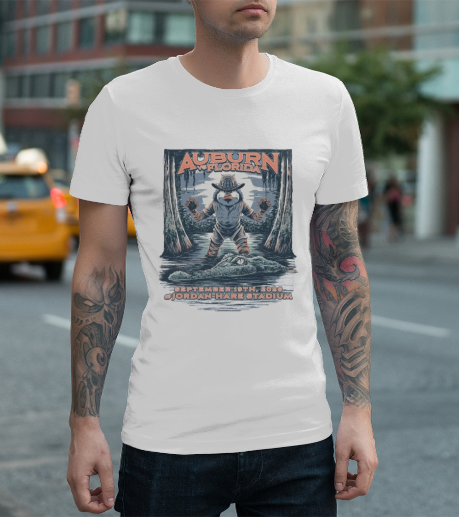 Auburn Vs Florida Football September 19th 2026 Jordan Hare Stadium T-Shirt