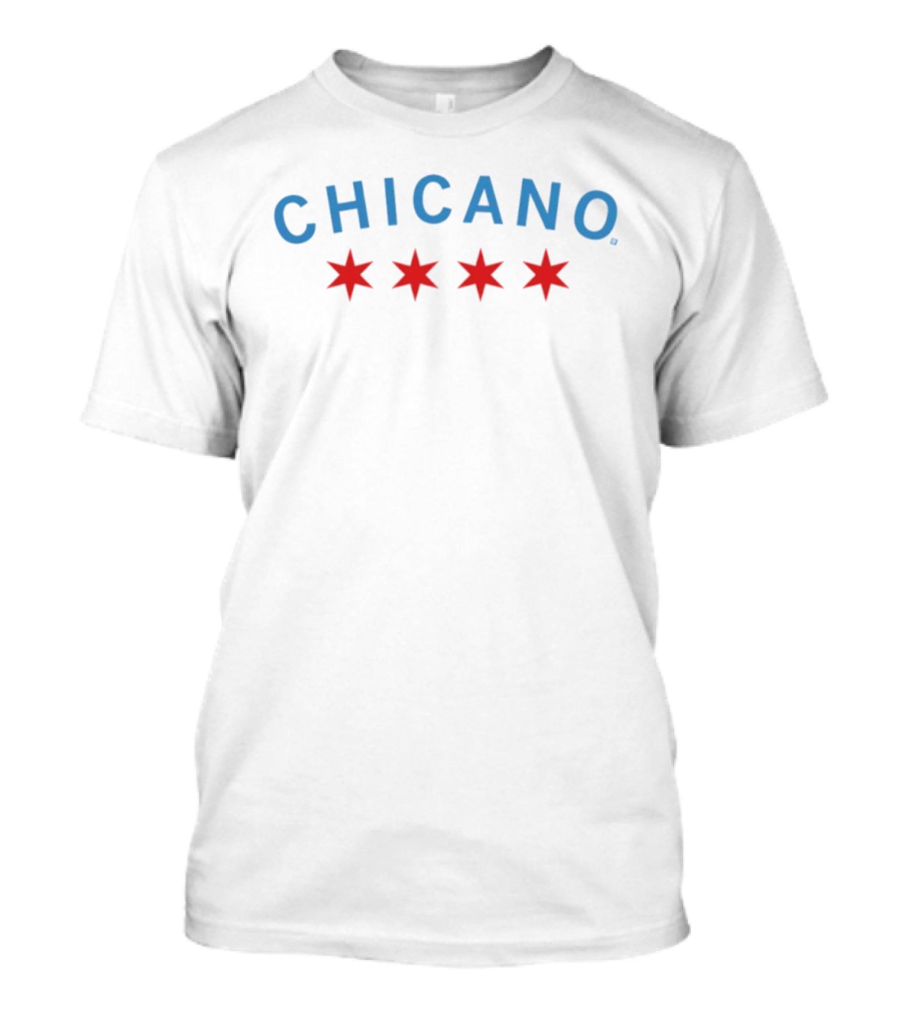 Chicano Chicago Stars Iconic Red And Blue T-Shirt