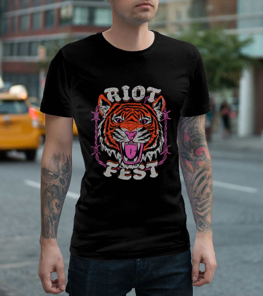 Riot Fest 2026 Chicago Douglass Park Tiger Lineup September 18 20 T-Shirt