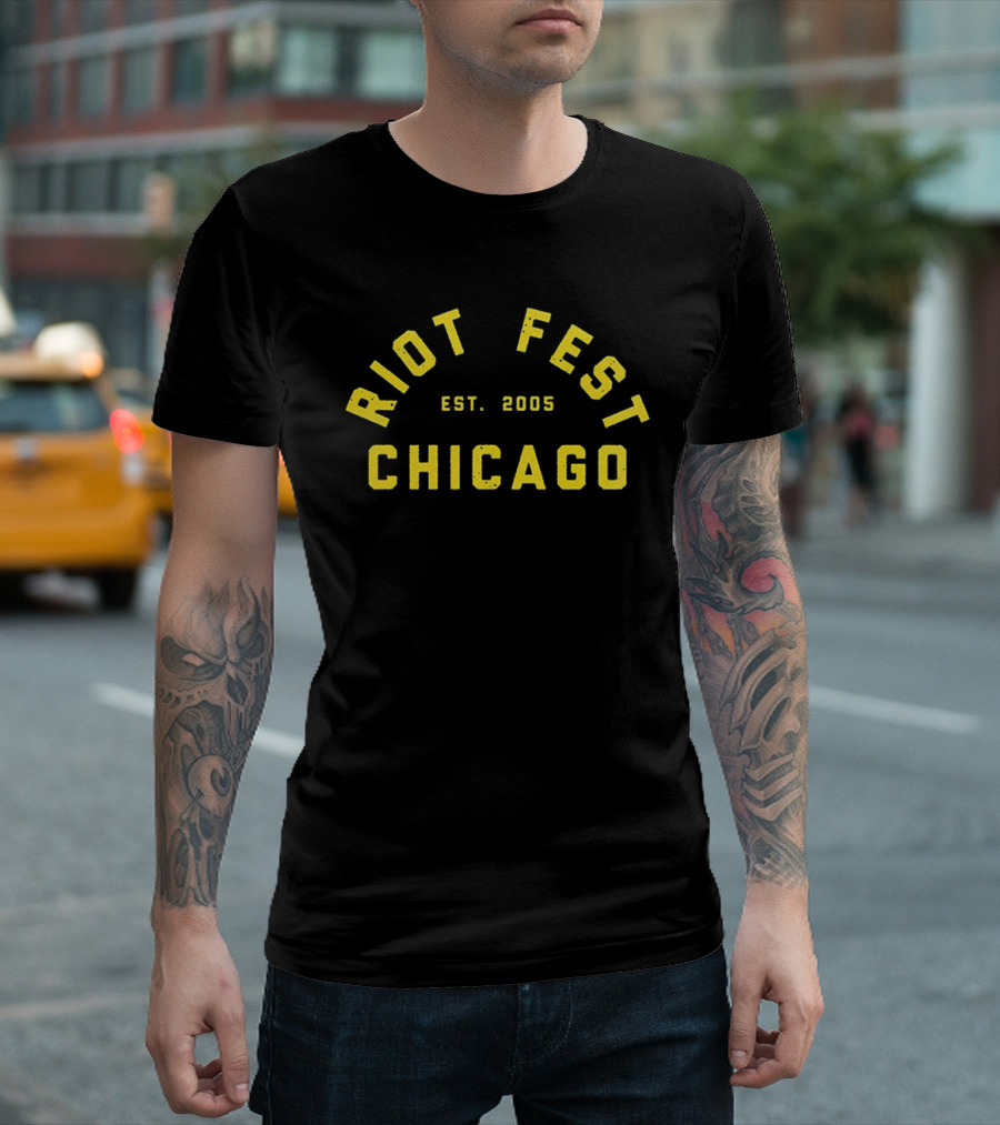Riot Fest Chicago Est. 2005 Yellow Lineup Douglass Park September 18 20 2026 T-Shirt