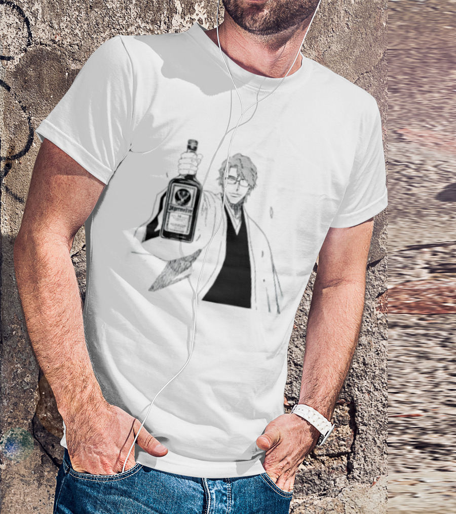 Jagermeister Aizen Sosuke Bleach Anime Collaboration T-Shirt