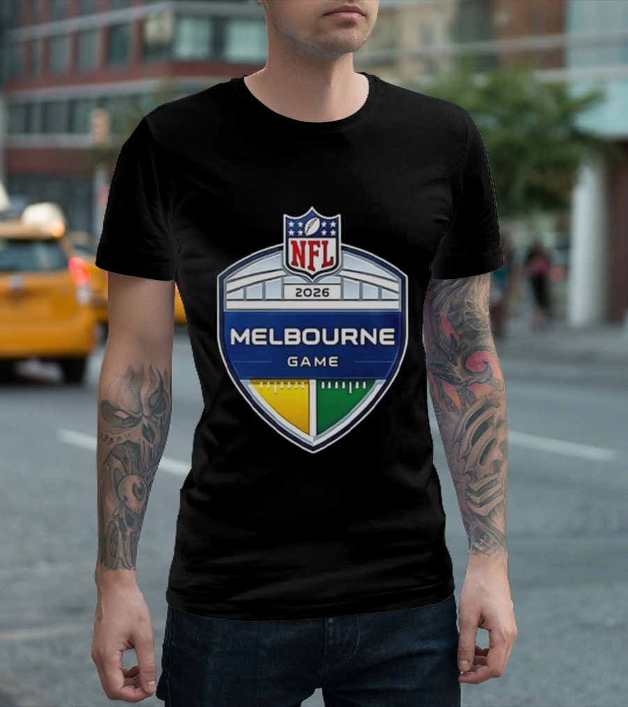 San Francisco 49ers NFL 2026 Melbourne Game Two Sided T-Shirt