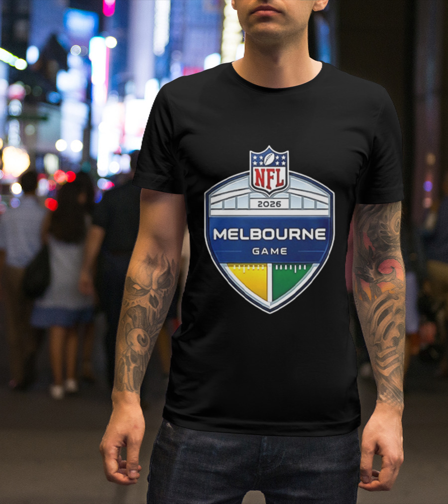San Francisco 49ers NFL 2026 Melbourne Game Two Sided T-Shirt