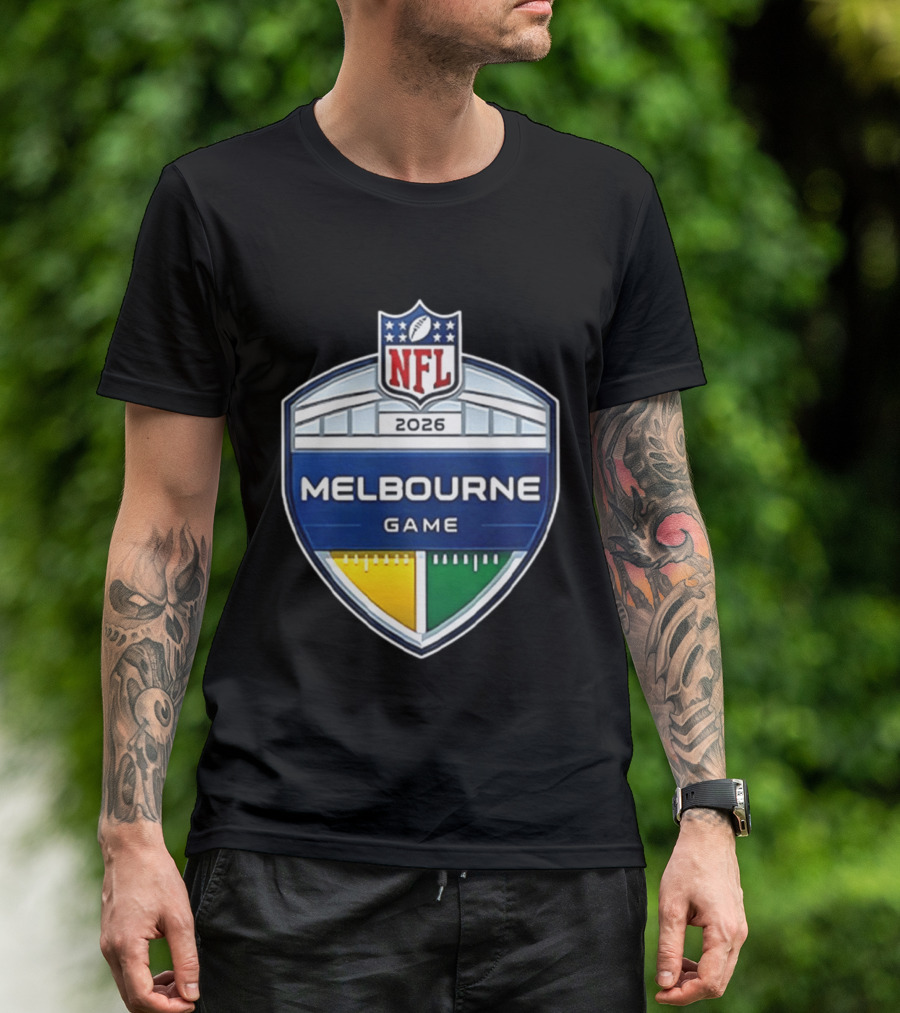 San Francisco 49ers NFL 2026 Melbourne Game Two Sided T-Shirt