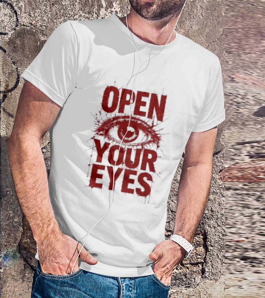 OPEN YOUR EYES Red Splatter Eye T-Shirt