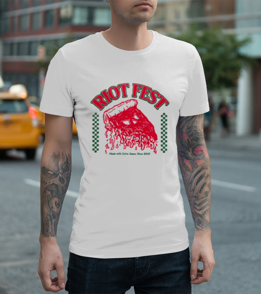 Riot Fest Chicago 2026 Douglass Park September 18 20 Pizza Lineup T-Shirt