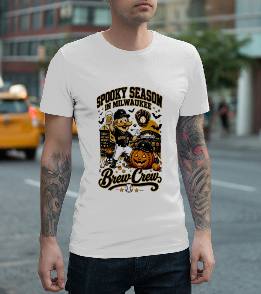 Spooky Season In Milwaukee Brewers Brew Crew Halloween 2026 T-Shirt