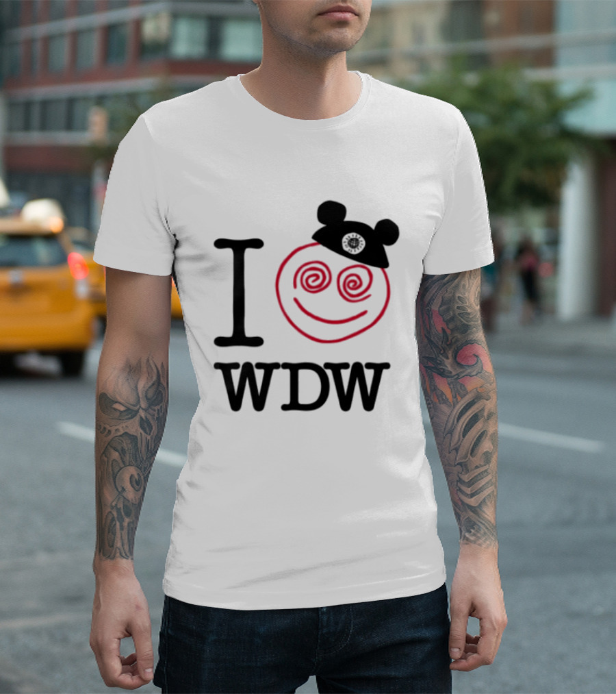 I Love WDW Lost Bros Store All The Time Disney Mickey Hat Smiley Face T-Shirt