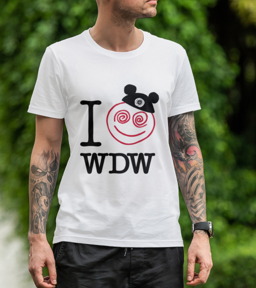 I Love WDW Lost Bros Store All The Time Disney Mickey Hat Smiley Face T-Shirt