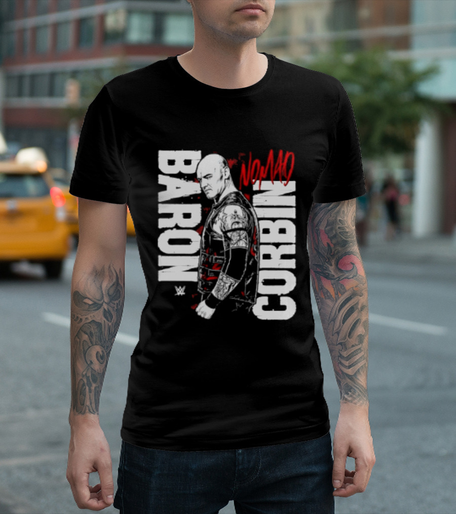 Baron Corbin WWE Nomad Vertical Name Wrestling Superstar T-Shirt