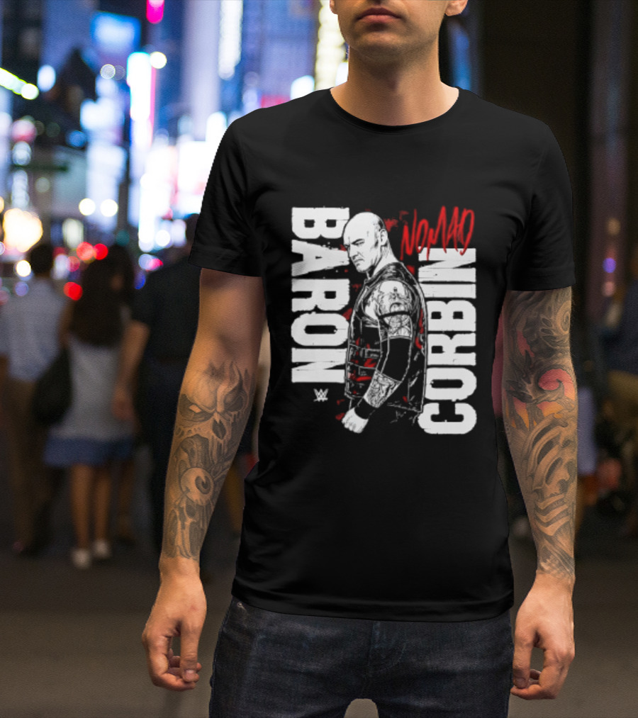Baron Corbin WWE Nomad Vertical Name Wrestling Superstar T-Shirt