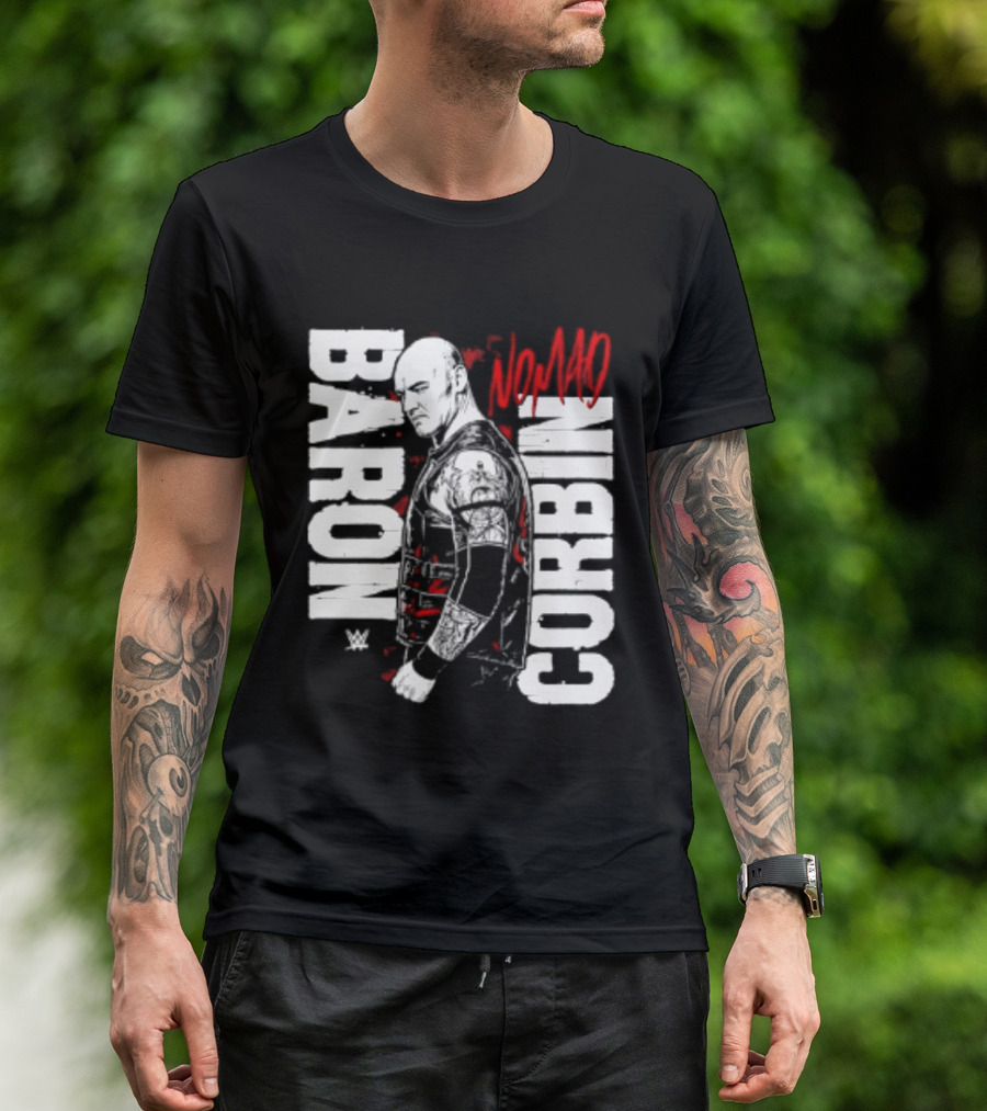 Baron Corbin WWE Nomad Vertical Name Wrestling Superstar T-Shirt