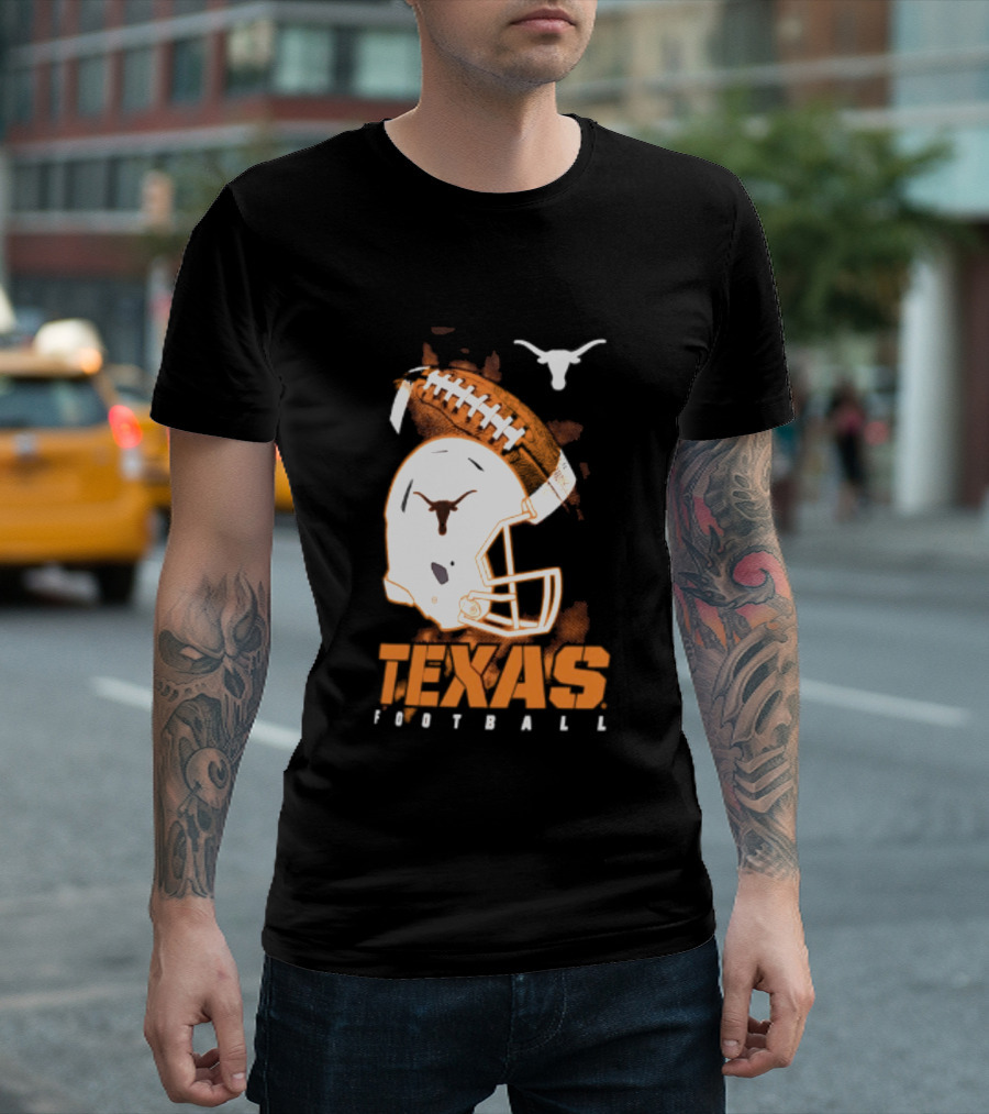 Texas Longhorns Football Helmet Glory NCAA Highlights T-Shirt