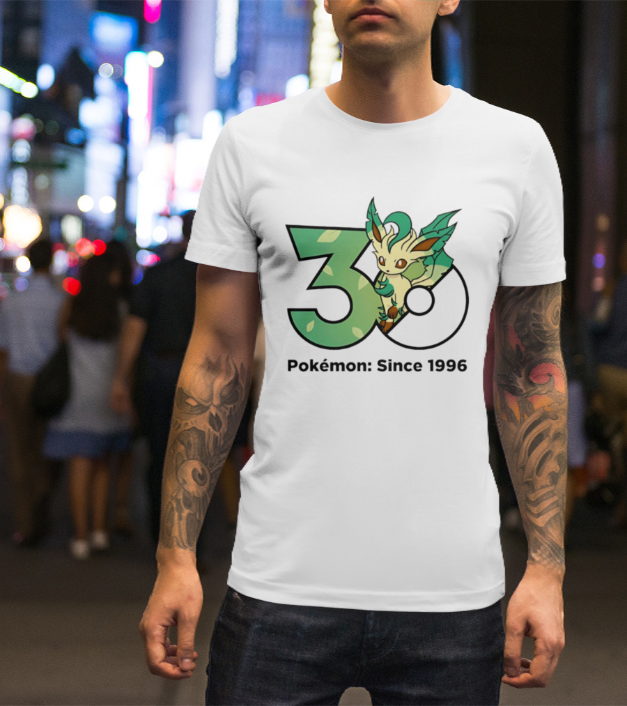 Leafeon Pokemon 30th Anniversary Since 1996 T-Shirt