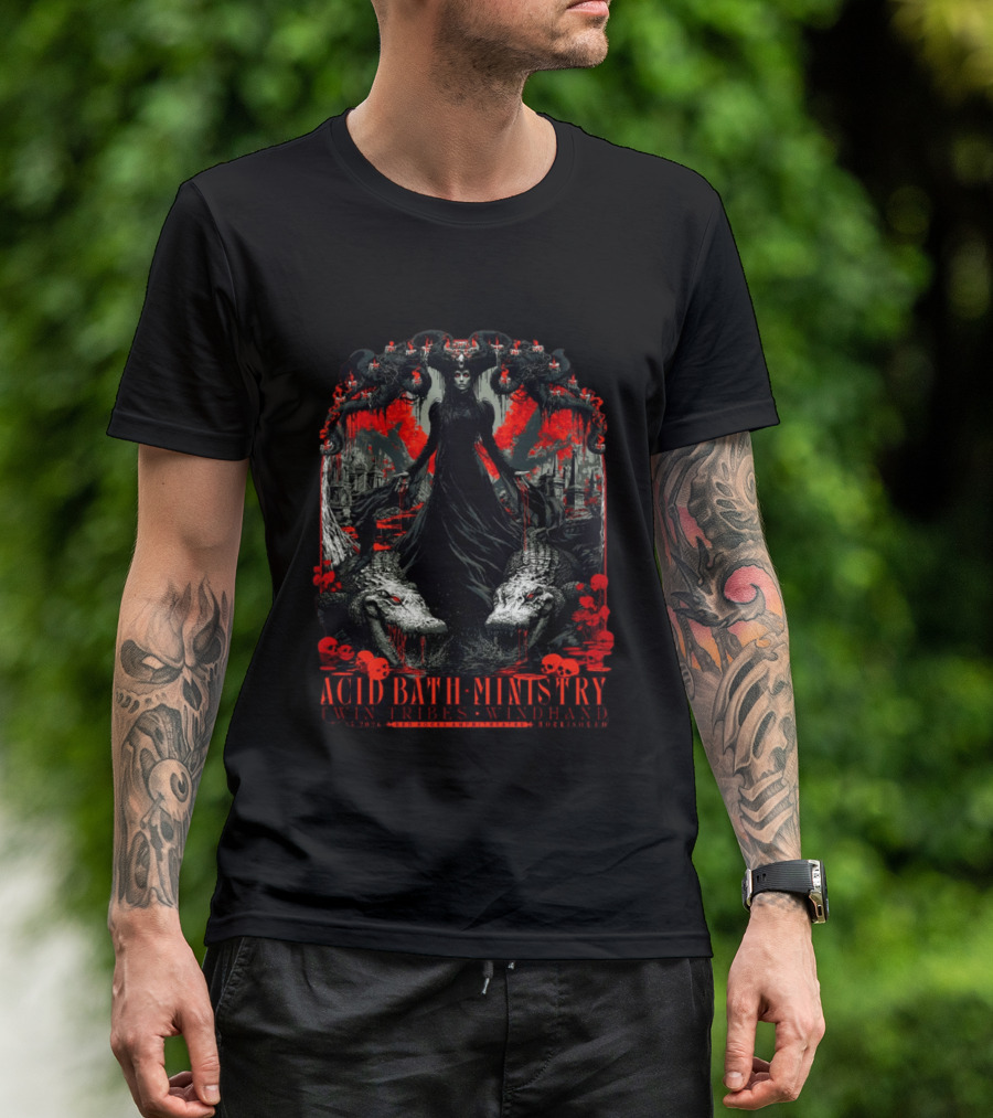 Acid Bath Ministry Twin Tribes Windhand Red Rocks Amphitheatre Event Morrison CO September 15 2026 T-Shirt