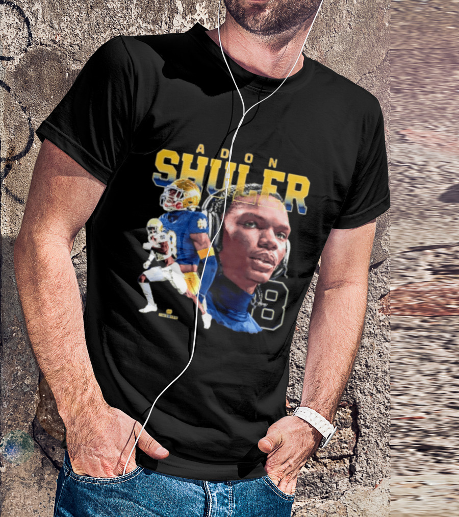 Adon Shuler 8 Notre Dame NCAA Football Player T-Shirt
